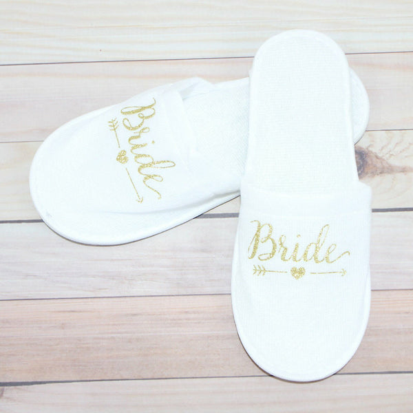 BRIDAL Slippers Bridesmaid Wedding Bride Slippers Maid of Honour (High Quality)