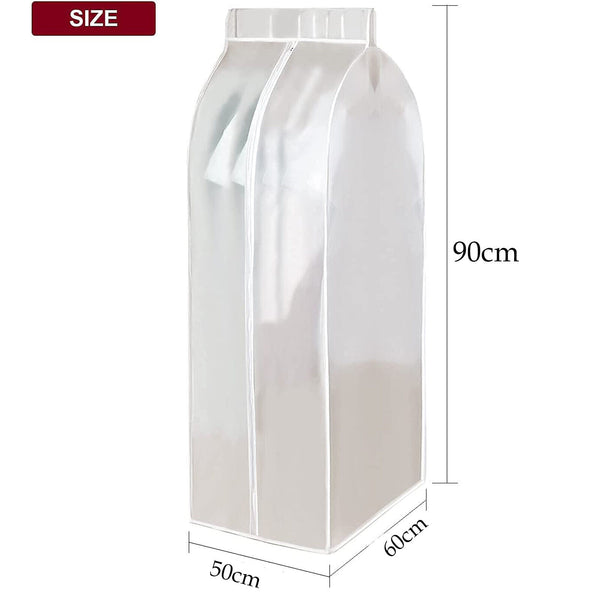 Clothes Hanging Garment Bags Dress Jacket Suit Coat Cover Dust Storage Wardrobe