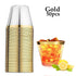 50PCS Plastic Wine Glass Champagne Glasses Drink Cup Cocktail Party GOLD AU