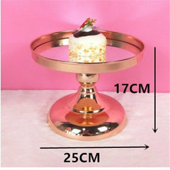 1/2/3 Tiers Mirror Top Cake Stands Rack Metal Cake Holder Wedding Party Display