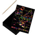 10Sheets Scratch Paper Creative Art Rainbow Paper Sketch Book Bamboo Pens Rulers