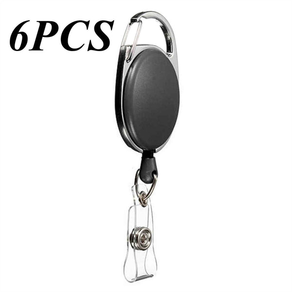 UP 9X Retractable Badge Holder Reel ID Card Business Security Pull Key Tag Clip