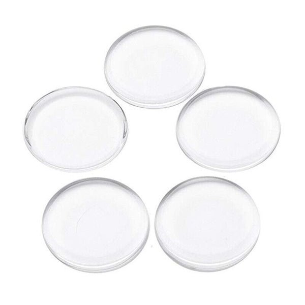 30-300X Cabochons Clear Glass Dome Flat Back Round Transparent 12x4mm Jewellery
