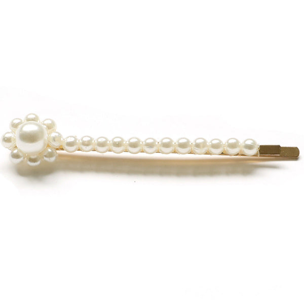 Women Girl Pearl Hair Clip Snap Barrette Stick Pin Hair Accessories Party AU