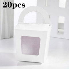 UP 200PCS Cupcake Boxes Holes Clear Window Face Cupcake Display Boxes Muffin Cup