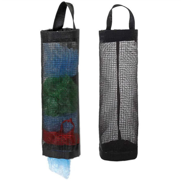 Hanging Holder Trash Mesh Storage Organizer Garbage Bags Plastic Bag Dispenser