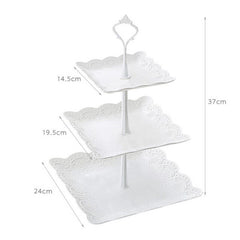 3-Tier Cake Stand – White Cupcake & Dessert Display