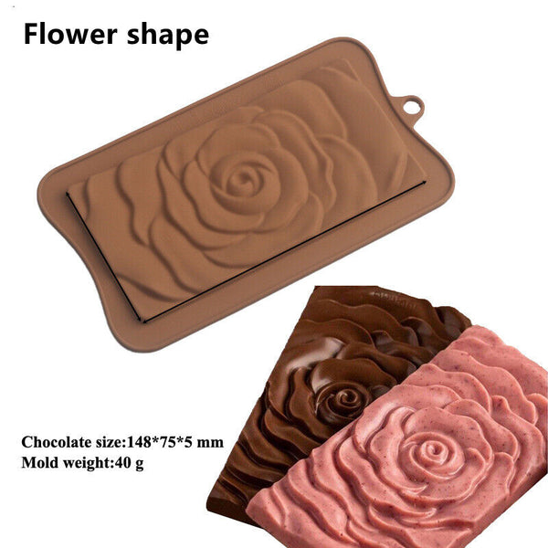 Chocolate Mould Bar Break Apart Choc Block Silicone Cake Decor candy cookie mold