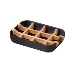 1-2pcs Soap Dish Bamboo Wooden Drain Container Bathroom Shower Soap Holder AUS