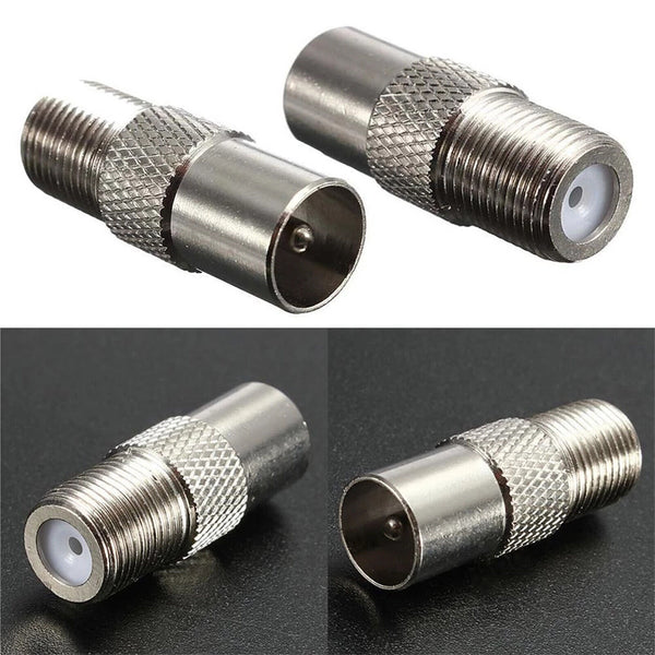 50X F-Type Female Plug to PAL Male Socket Coaxial Antenna Cable Shielded Adapter