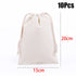 100PCS 7 Sizes Drawstring Storage Bags Calico Bags Linen Tote Gift Bag Bulk AUS