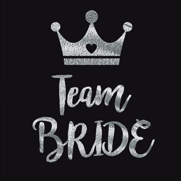 1x New Hens Party Temporary Tattoo Sticker Bride Team Tribe Metallic Tattoos DIY