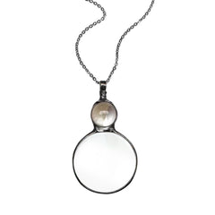 Magnifying Necklace 2pk – Crystal Pendant Reading Loupe