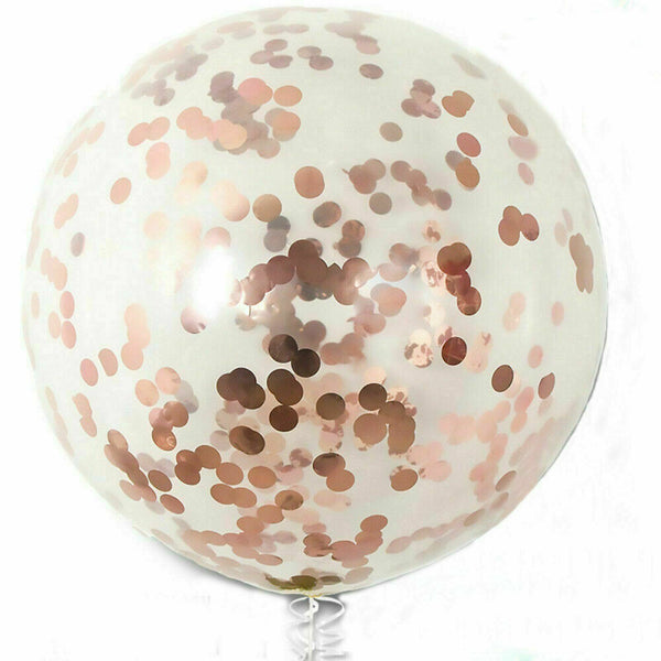 Giant 90cm Confetti Balloons Glitter Clear Latex Birthday Party Wedding Balloon