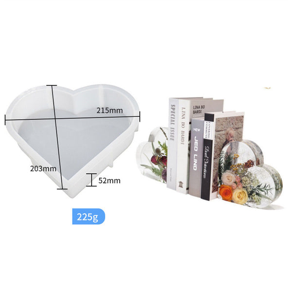Large Crystal Epoxy Resin Mold Geometry Cube Specimen Love Heart Round Mould DIY