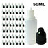 50Pcs Empty Plastic Squeezable Dropper Bottles Liquid Eye Drops Oil Containers