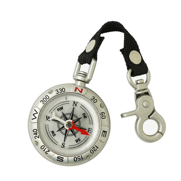 3-in-1 Compass Thermometer Outdoor Hiking Tactical Survival Carabiner Key Ring