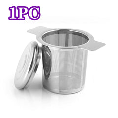 UP 3PCS Tea Infuser Loose Leaf Filter with Lid Mesh Stainless Steel Metal Cup AU