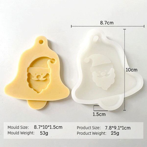 Christmas Tree Chocolate Cake Jelly Tray Mold Santa Claus Soap DIY Silicone Mold