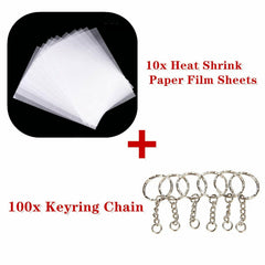 Shrink Film Sheets – Heat Shrink Plastic for DIY Keyrings & Charms