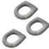 3PCS Winter Warm Soft Washable Toilet Seat Closestool Cover Cushion Warm Mat Pad