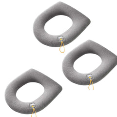 Toilet Seat Cushion 3pk – Warm Washable Winter Seat Cover Pads