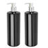 500mL Empty Lotion Pump Bottles Shampoo Soap Dispenser Refillable Bathroom