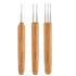 3x Bamboo Crochet Dreadlock Hook Needle Dread Tool Braiding Hair Maintenance Cra