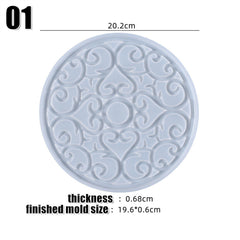 Mould Silicone Resin Mandala Placemat Epoxy Mold Coaster Cup Mat Crafts Casting