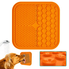 Silicone Dog Pet Lick Mat Pad Boredom Buster Slow Feeder Bath Grooming Helper AU