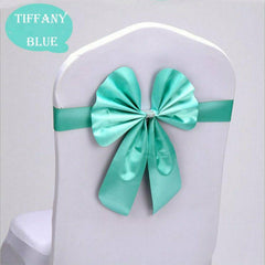 20X Satin Chair Sashes Cloth Cover Wedding Party Event Table Runner Home Decorat