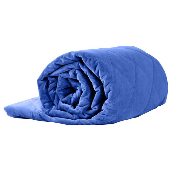 DreamZ 9KG Adults Size Anti Anxiety Weighted Blanket Gravity Blankets Royal Blue - Lets Party