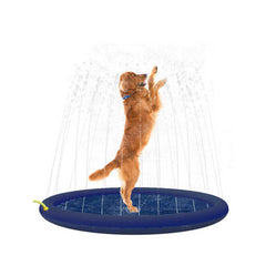 Pet Kids Outdoor Cool Sprinkler Splash Mat Blue Cooling Summer 1m