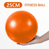 25cm Orange Gym Yoga Ball Home Fitness Exercise Balance Pilates Pregnancy Birthing - Lets Party