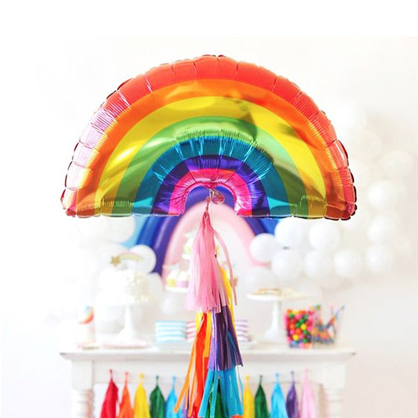 58 x 92cm Large Rainbow Foil Balloon Helium Balloons Party Birthday Decoration - Lets Party