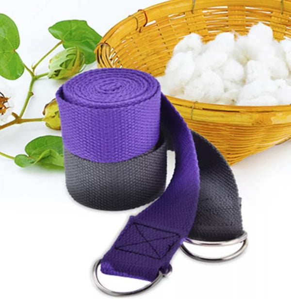 Yoga Exercise Pilate Cotton Stretch Strap D-Ring Belt Leg/ Waist Resistance Band - Lets Party