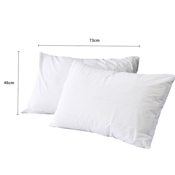 DreamZ Pillow Protector Pillowcase Cases Cover Terry Cotton Soft Standard x2 - Lets Party