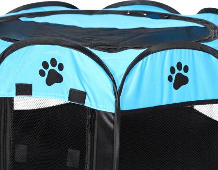 8 Panel Pet Tent Playpen Dog Cat Play Pen Bags Kennel Portable Puppy - Lets Party