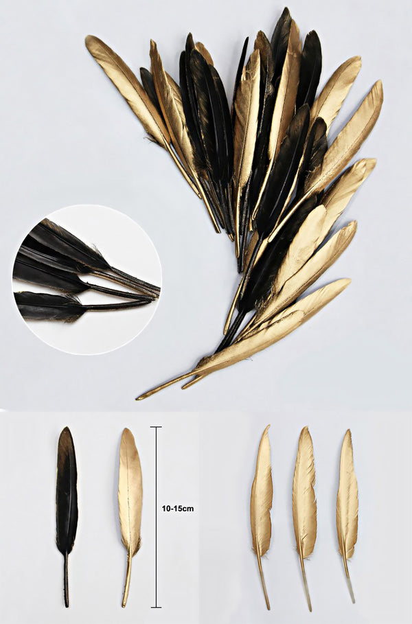 Mix Hen Pheasant Peacock Tail Eye Goose Feathers Wedding Millinery DIY Craft - Lets Party