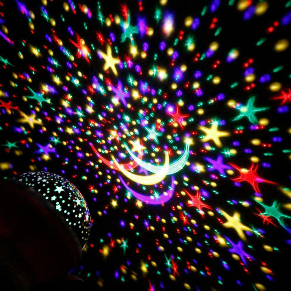 LED Night Star Sky Projector Light Lamp Rotating Starry Baby Room Kids Gift - Lets Party