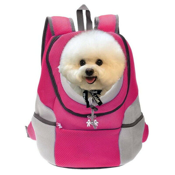 Puppy Travel Mesh Pet Dog Carrier Backpack Front Travel Portable Shoulder Bag AU - Lets Party