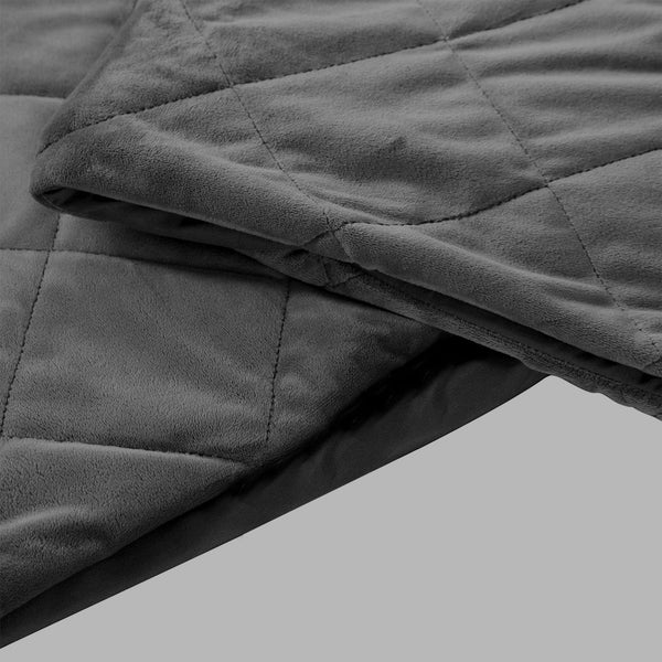 DreamZ 9KG Adults Size Anti Anxiety Weighted Blanket Gravity Blankets Grey - Lets Party