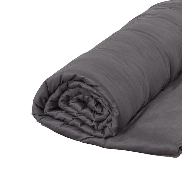 DreamZ 9KG Weighted Blanket Promote Deep Sleep Anti Anxiety Double Dark Grey - Lets Party