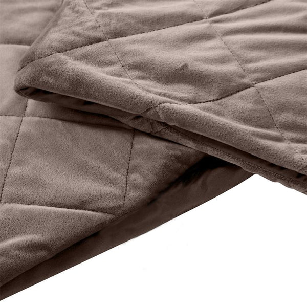 DreamZ 9KG Anti Anxiety Weighted Blanket Gravity Blankets Mink Colour - Lets Party