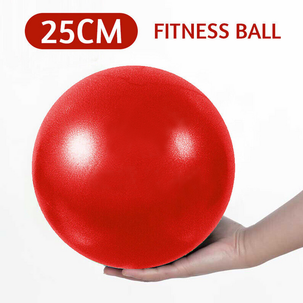 25cm Red Gym Yoga Ball Home Fitness Exercise Balance Pilates Pregnancy Birthing - Lets Party