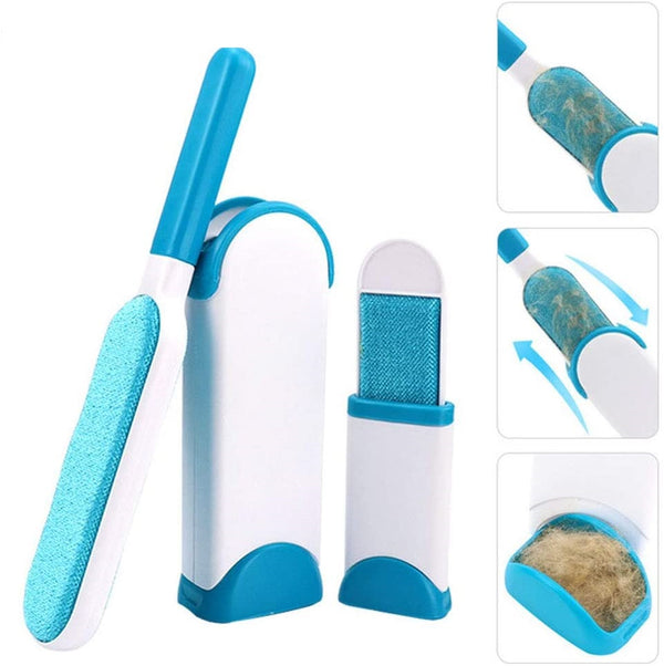 Reusable Furs Pet Hair Lint Brusher Remover Double Side Brush Self-Cleaning Base - Lets Party