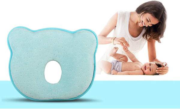 Baby Infant Newborn Memory Foam Pillow Prevent Flat Head Protect Neck Anti Roll - Lets Party