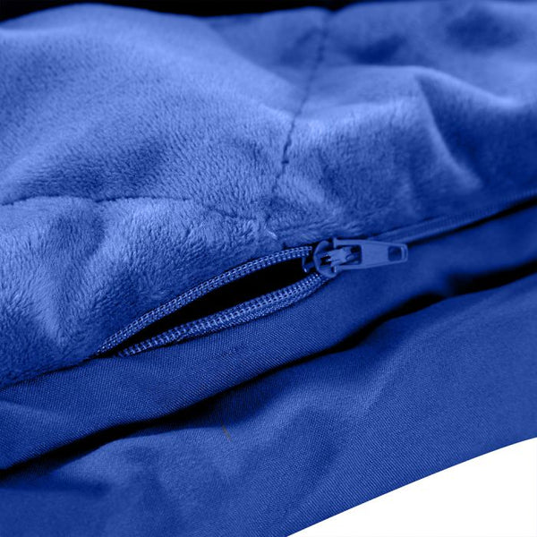 DreamZ 9KG Adults Size Anti Anxiety Weighted Blanket Gravity Blankets Royal Blue - Lets Party