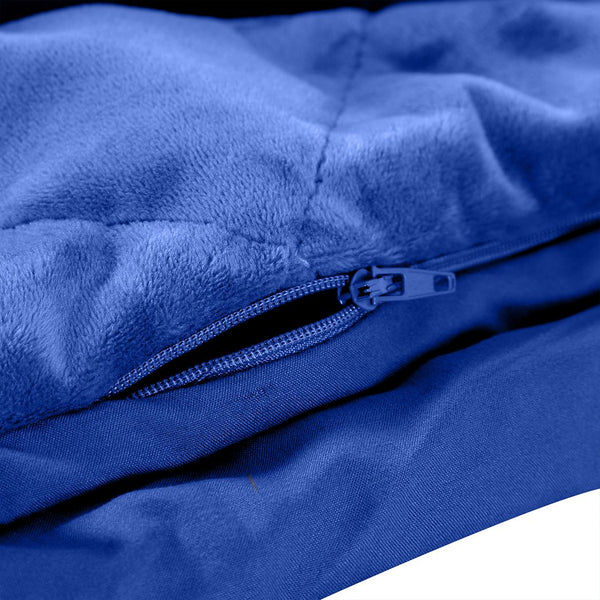 DreamZ 9KG Anti Anxiety Weighted Blanket Gravity Blankets Royal Blue Colour - Lets Party
