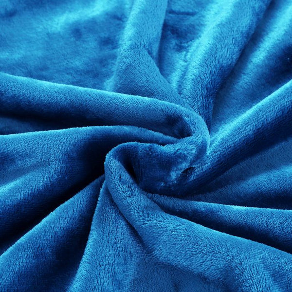 DreamZ Plush Warm Fleece Sherpa Hoodie Sweatshirt Huggle Blanket Pajamas Navy - Lets Party